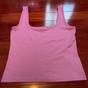 Purple square neck tank